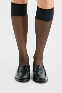 ETAM Calcetines|Medias Y Calcetines|2 pares de polvos hasta la rodilla - 15D NEGRO