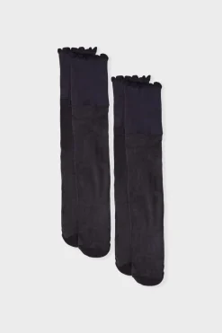 ETAM Calcetines|Medias Y Calcetines|2 pares de polvos hasta la rodilla - 15D NEGRO