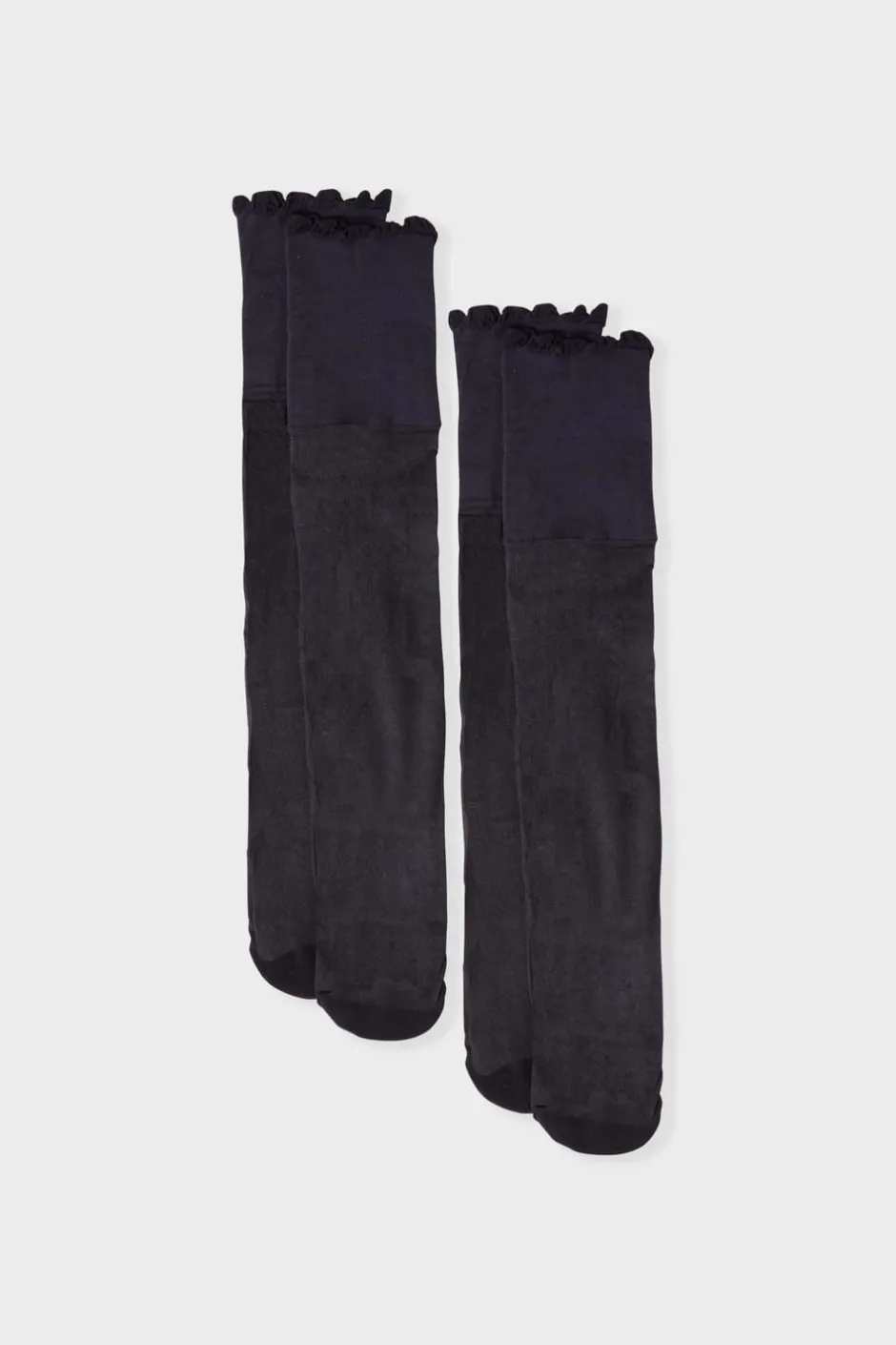 ETAM Calcetines|Medias Y Calcetines|2 pares de polvos hasta la rodilla - 15D NEGRO