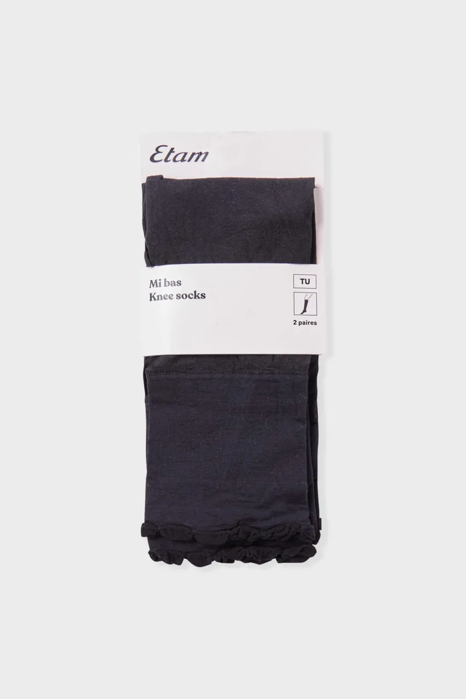ETAM Calcetines|Medias Y Calcetines|2 pares de polvos hasta la rodilla - 15D NEGRO