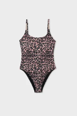 ETAM Bañadores|Bañador estampado leopardo ESTAMPADO FONDO MARRÓN