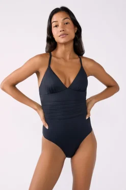 ETAM Bañadores|Bañador menstrual con espalda cruzada NEGRO