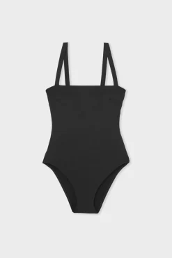 ETAM Bañadores|Bañador moldeador de cuello cuadrado NEGRO