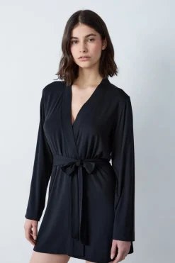 ETAM Pijamas Esenciales|Ponchos, Sudaderas Y Chaquetas|Bata NEGRO