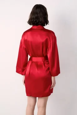 ETAM Pijamas De Seda|Batas|Bata de seda CARDINAL