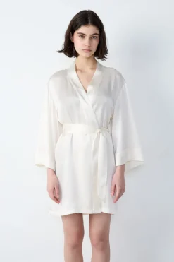 ETAM Pijamas Para Novias|Pijamas De Seda|Bata de seda PERLA