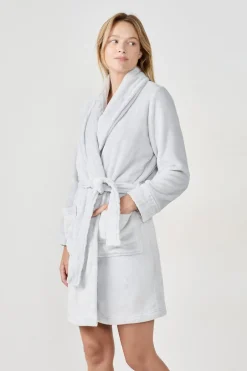 ETAM Pijamas Calentitos|Batas|Bata efecto terciopelo GRIS
