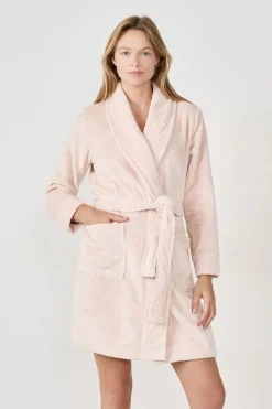 ETAM Pijamas Calentitos|Batas|Bata efecto terciopelo ROSA POLVO