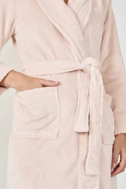 ETAM Pijamas Calentitos|Batas|Bata efecto terciopelo ROSA POLVO