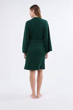 ETAM Pijamas Calentitos|Batas|Bata efecto terciopelo ESMERALDA