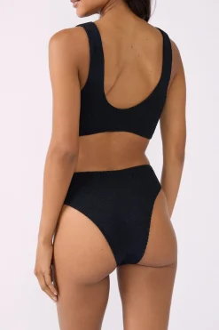ETAM High Leg|Bikini|Bikini de pierna alta con braguita elástica NEGRO