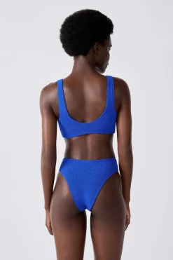 ETAM High Leg|Bikini|Bikini de pierna alta con braguita elástica AZUL REAL
