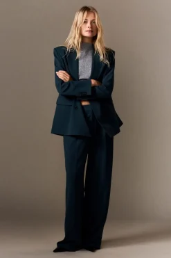 ETAM Chaquetas|Blazers|Blazer con cierre cruzado VERDE PATO