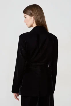 ETAM Chaquetas|Blazers|Blazer con lazo NEGRO