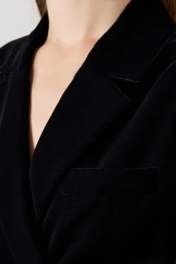 ETAM Chaquetas|Blazers|Blazer con lazo NEGRO