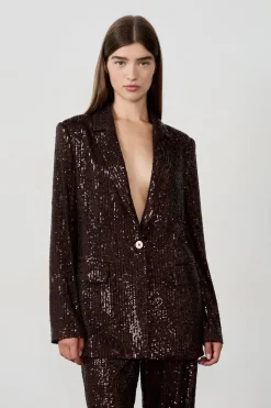 ETAM Chaquetas|Blazers|Blazer de lentejuelas MARR&Oacute;N