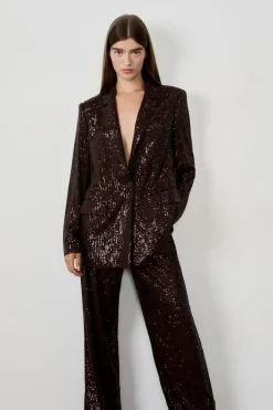 ETAM Chaquetas|Blazers|Blazer de lentejuelas MARR&Oacute;N