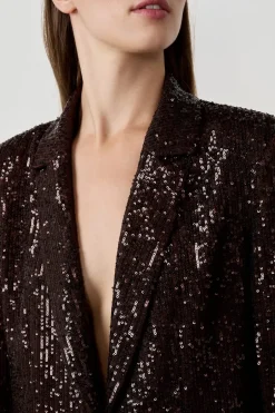ETAM Chaquetas|Blazers|Blazer de lentejuelas MARR&Oacute;N