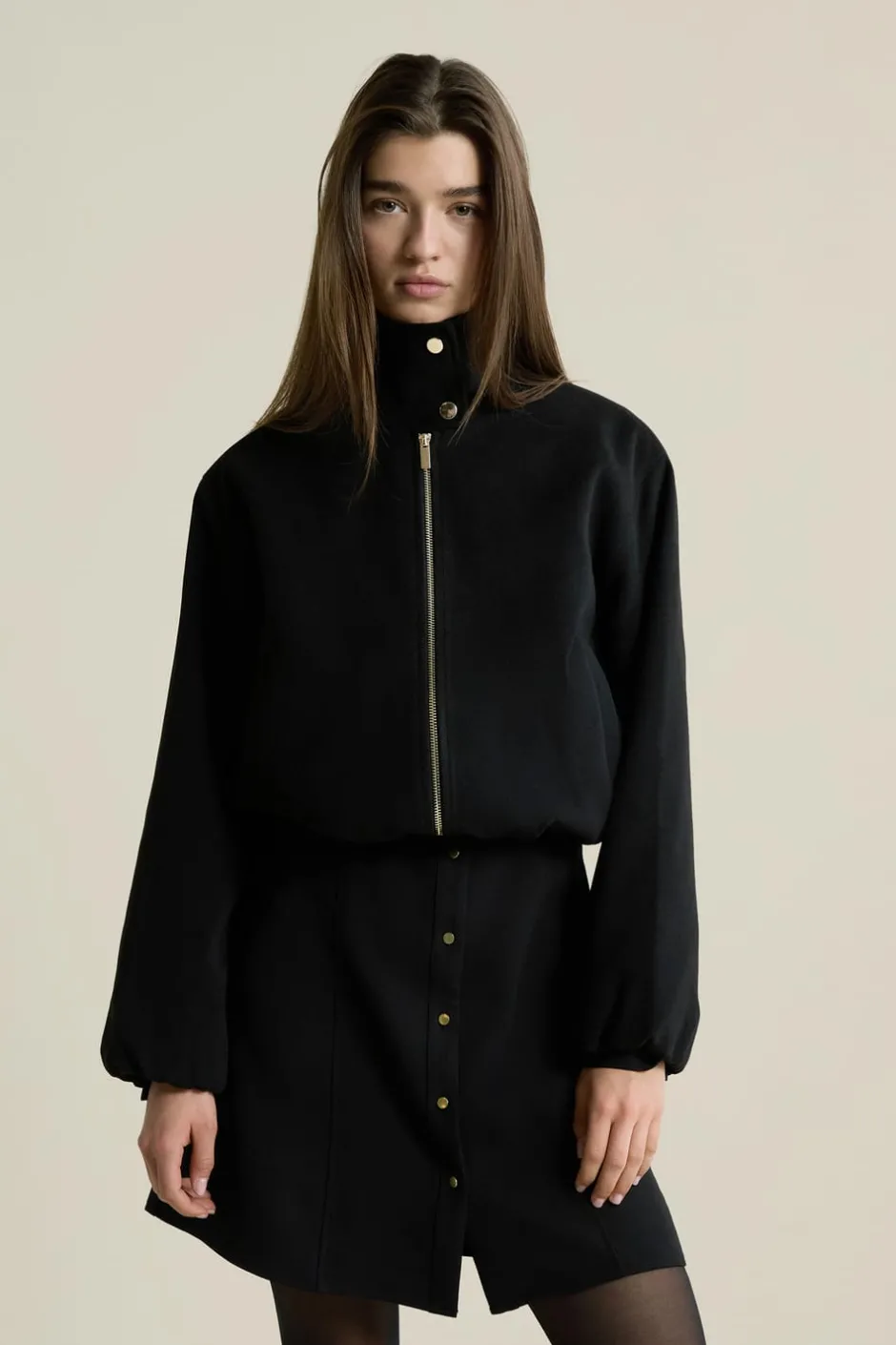 ETAM Chaquetas|Bombers|Blouson effet bomber NOIR