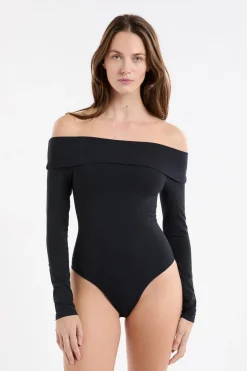 ETAM Homewear|Bodys|Body con hombros descubiertos NEGRO