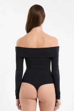 ETAM Homewear|Bodys|Body con hombros descubiertos NEGRO