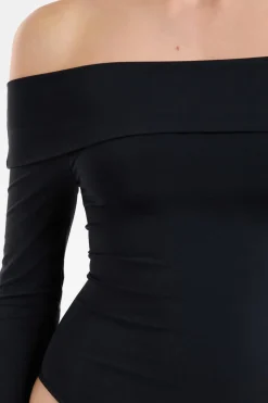 ETAM Homewear|Bodys|Body con hombros descubiertos NEGRO