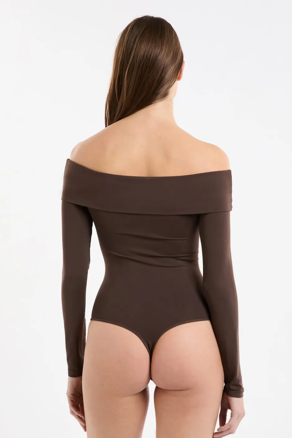ETAM Bodys|Body con hombros descubiertos CHOCOLATE