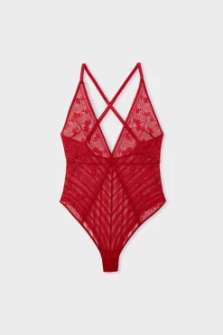 ETAM Bodys|Body de encaje ROJO