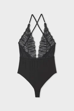 ETAM Bodys|Body de encaje NEGRO