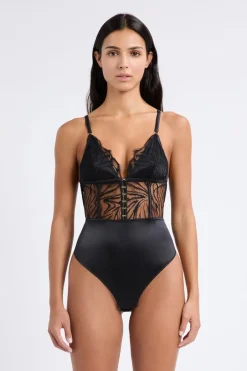 ETAM Bodys|Body de encaje NEGRA