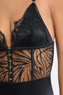 ETAM Bodys|Body de encaje NEGRA