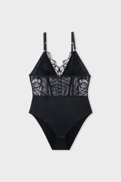 ETAM Bodys|Body de encaje NEGRA
