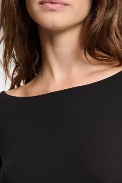 ETAM Colección Térmica|Pijamas Esenciales|Body de manga larga de punto térmico NEGRO