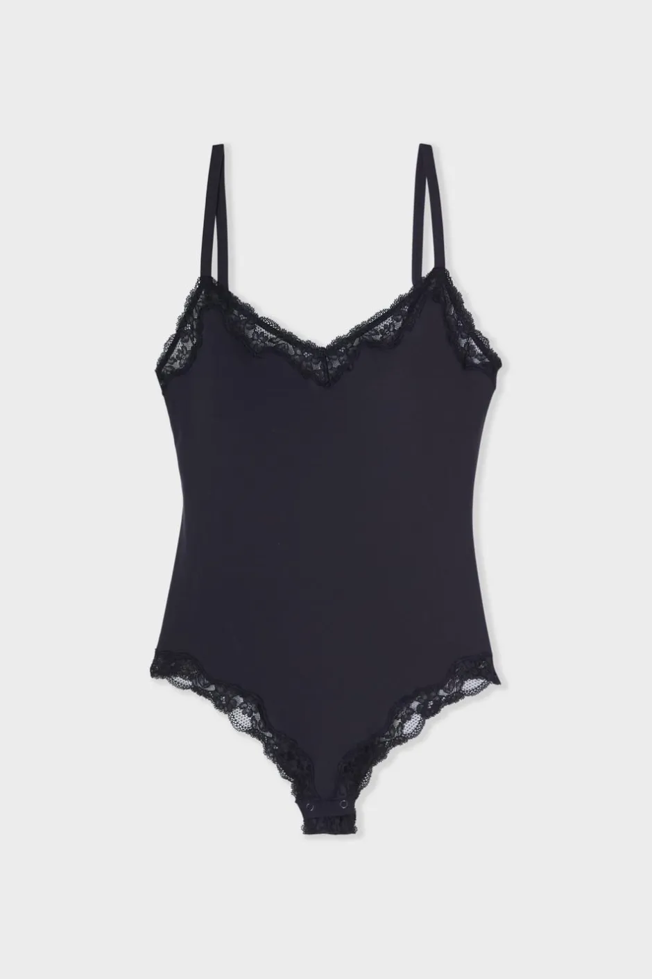 ETAM Bodys|Body de microfibra y encaje NEGRO