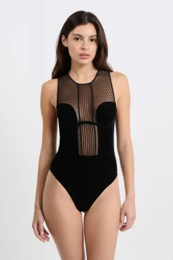ETAM Bodys|Body de tul NEGRO