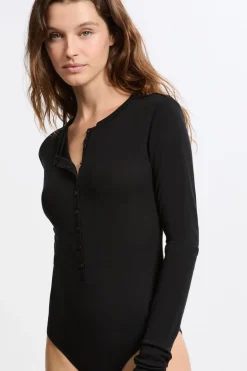 ETAM Colección Térmica|Los Pijamas Más Responsables|Body térmico con lana NEGRO