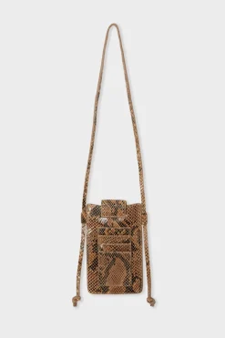ETAM Bolsos|Bolso de cuero estampado BEIGE