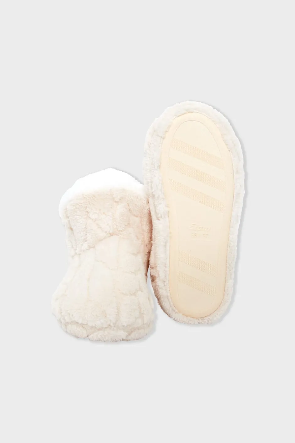 ETAM Zapatillas|Botines de tejido ultrasuave CRUDO