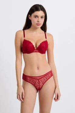 ETAM Brasileña|Novedades Braguitas|Braga brasileña con bordado ROJO