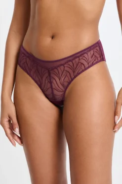 ETAM Brasileña|Braga brasileña con bordado floral MORADO