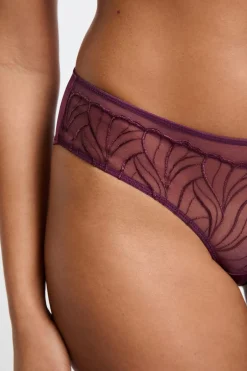 ETAM Brasileña|Braga brasileña con bordado floral MORADO