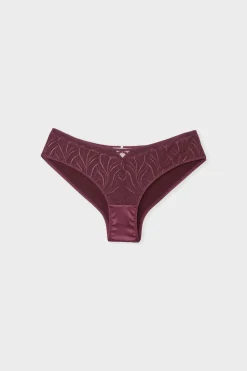 ETAM Brasileña|Braga brasileña con bordado floral MORADO
