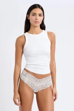 ETAM Braguitas Encaje|Brasileña|Braga brasileña con forma de V en encaje PERLA