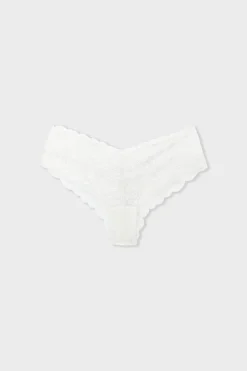 ETAM Braguitas Encaje|Brasileña|Braga brasileña con forma de V en encaje PERLA