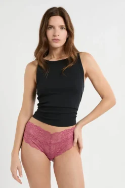 ETAM Braguitas Encaje|Brasileña|Braga brasileñas en forma de V de encaje BLUSH