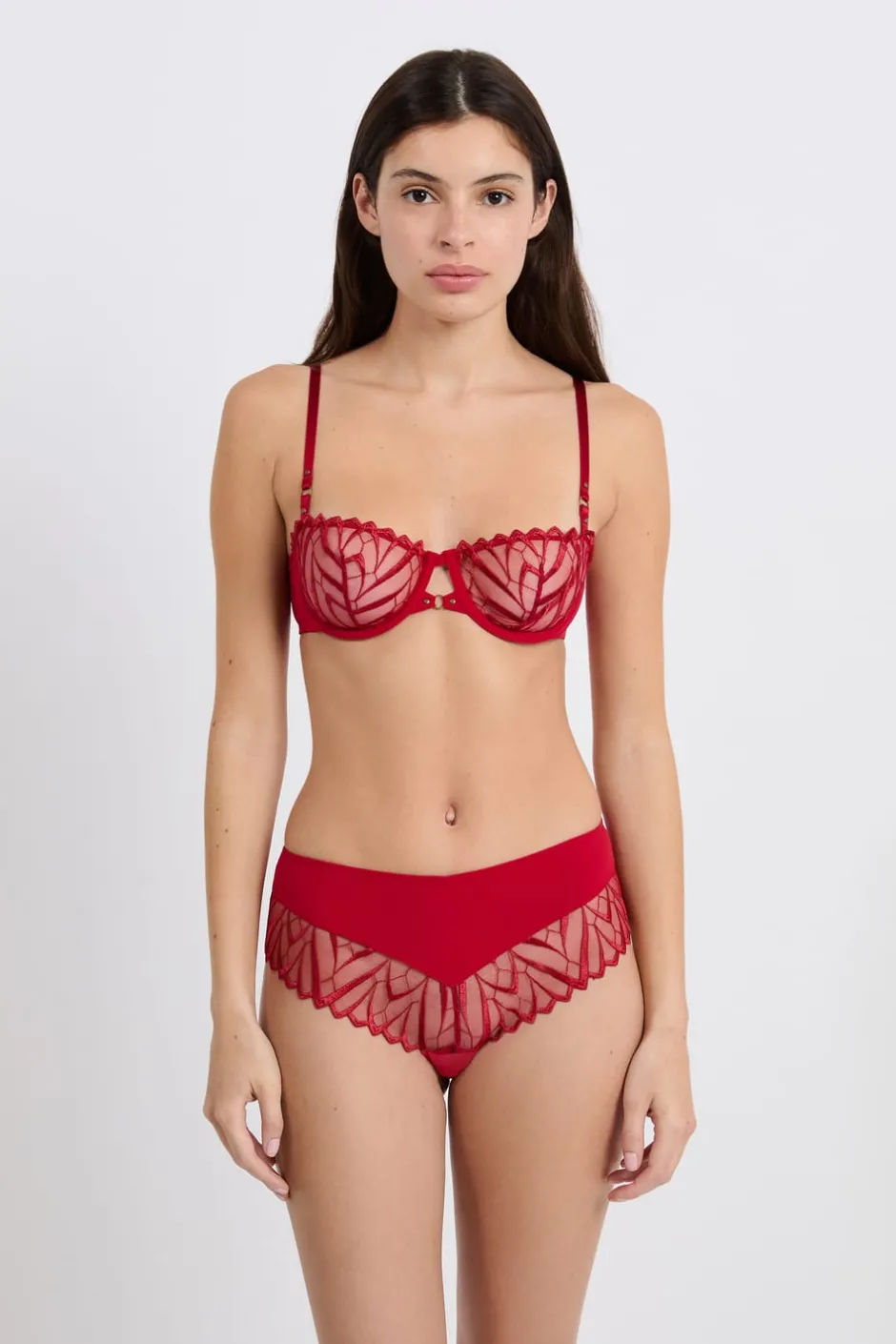 ETAM Brasileña|Braga culotte con bordado ROJO