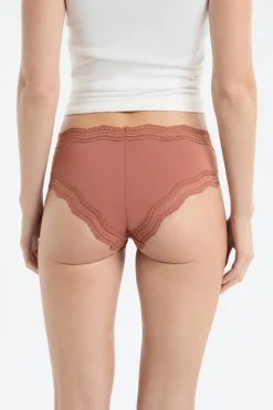 ETAM Culotte|Braguitas Party|Braga culotte con bordes de encaje de microfibra arena