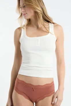 ETAM Culotte|Braguitas Party|Braga culotte con bordes de encaje de microfibra arena