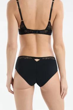 ETAM Braguitas Encaje|Culotte|Braga culotte con detalles de encaje NEGRO