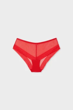 ETAM Braguitas Sexy|Braguitas Encaje|Braga culotte de encaje ROJO